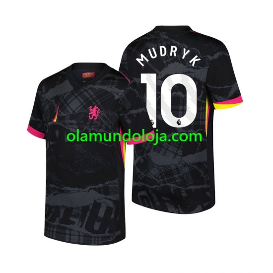 Camisola Chelsea Mychajlo Mudryk 10 Homem Equipamento Terceiro 2024-2025 Manga Curta